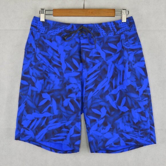 lululemon Current State Board Short 9" Size 30 in Spray Leaf MAX Blazer Blue - Picture 2 of 4